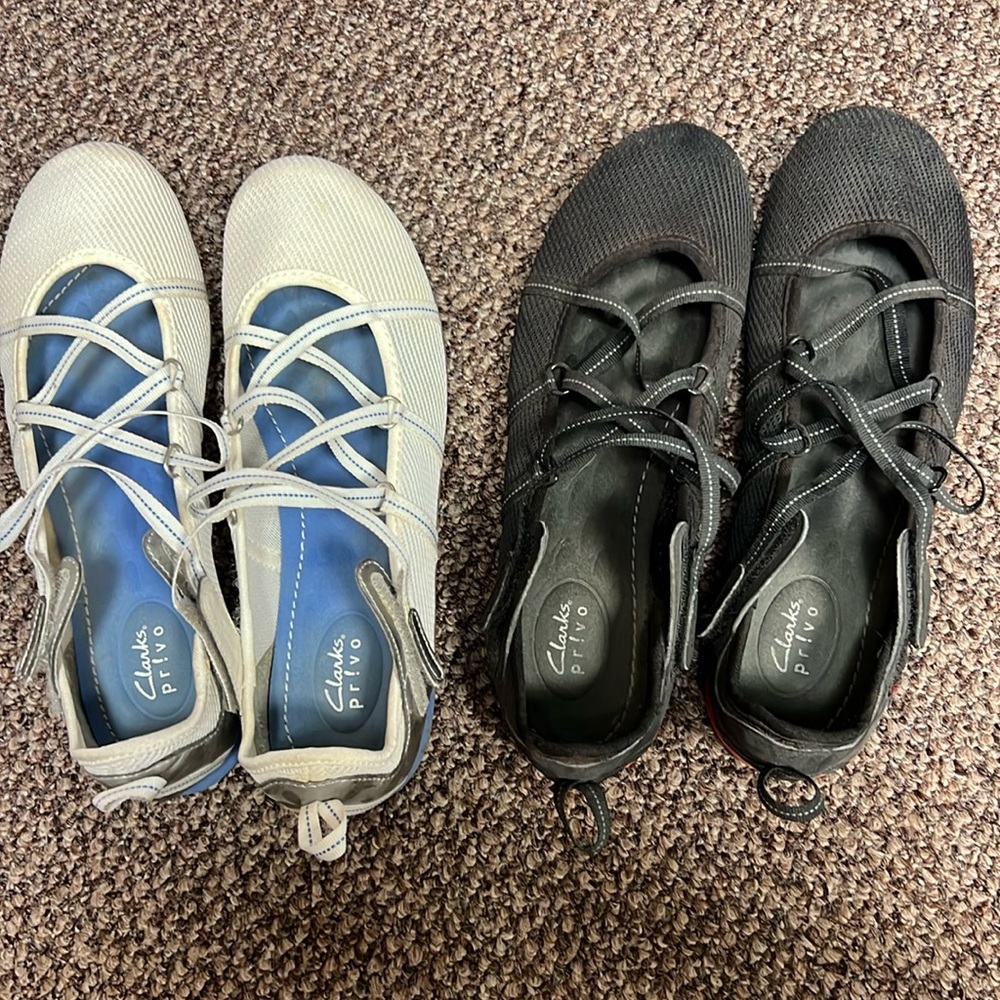 Two pairs of Clarks Privo women’s shoes